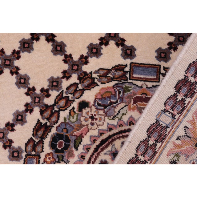 Shabby Chic Pak-Persian Ivory/Blue Wool Rug - 2'7'' X 4'3'' For Sale In New York - Image 6 of 9