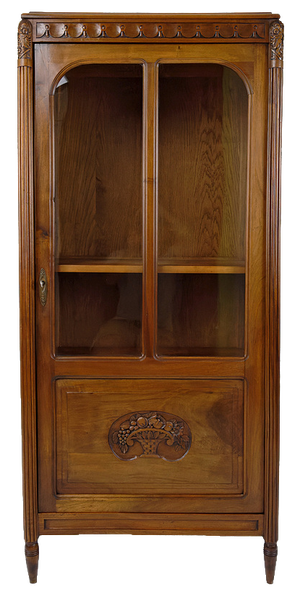 Art Deco Display Cabinet in Walnut, 1920