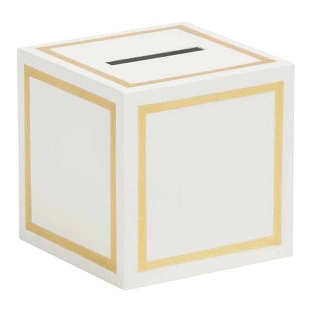 Ibiza Tissue Box - Gold For Sale