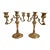Mid 20th Century Solid Brass Art Nouveau 3 Arm Candelabra- A Pair For Sale