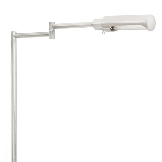 Mid-Century Modern Regina Andrew Noble Floor Task Reading Lamp, Polished Nickel For Sale - Image 3 of 7