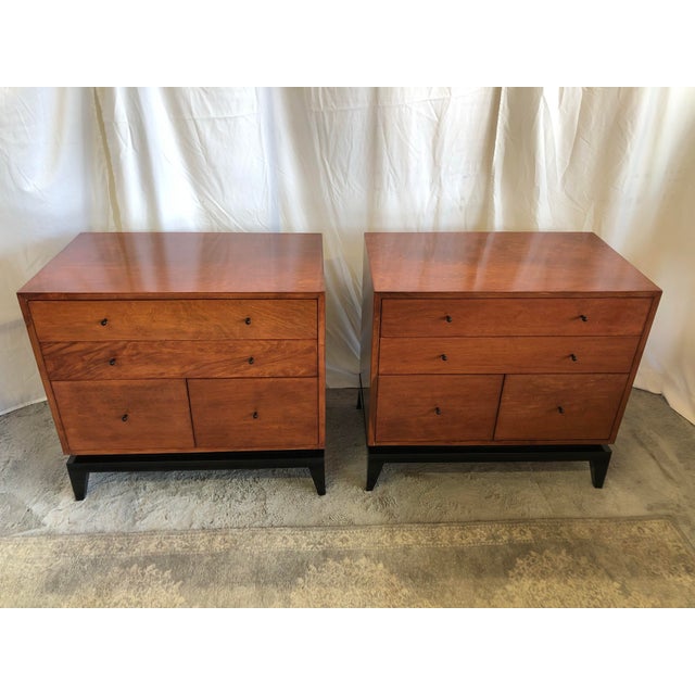 Mid-Century Modern Pair Mid Century American of Martinsville Dressers/Chests For Sale - Image 3 of 12