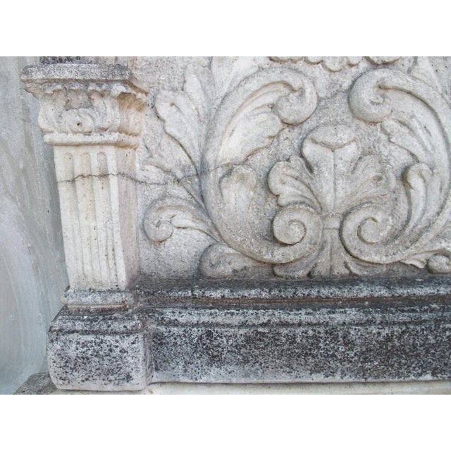 Light Gray Voisins-Le-Bretonneux Cast Vintage Garden Wall Fountain From France, C. 1970s For Sale - Image 8 of 18