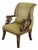 Egyptian Style Gilt Carved Hall Chair W. Swans For Sale