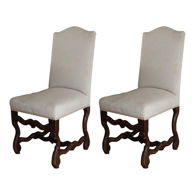 Upholstered Louis XIII Chairs, Century 1860 - A Pair For Sale