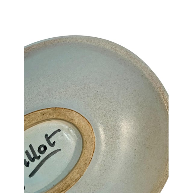 Blue Mid-Century Modern Ceramic Catchall by Marcel Guillot for Vallauris, France For Sale - Image 8 of 11