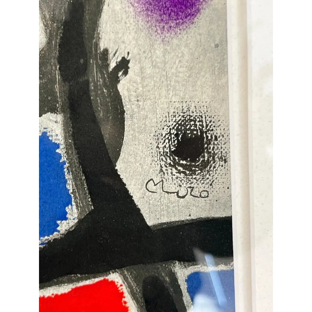 Surrealism Joan Miro Oiseau Solaire, Oiseau Lunaire 1967 Color Lithograph Hand Signed, Coa 1967 For Sale - Image 3 of 12