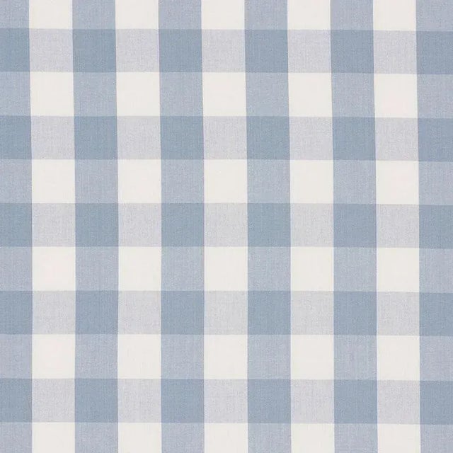 Contemporary Sample - Schumacher Camden Cotton Check Fabric in Sky For Sale - Image 3 of 3