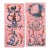 Pair of Vintage Large Continental European Chinoiserie Oil on Leather Panel Paintings For Sale