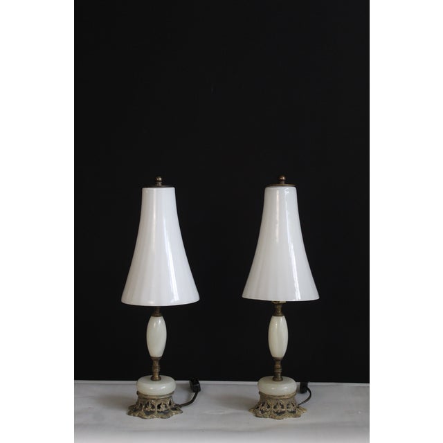 Petite Pair of Petite Maison Charles Style Boudoir Lamps For Sale In Miami - Image 6 of 15