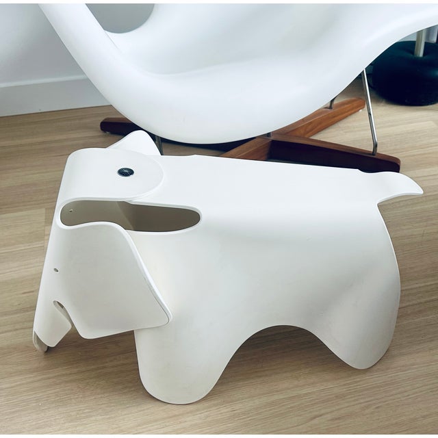 Mid-Century Modern Charles & Ray Eames White Elephant Vitra Mid Century Modern Toy Ottoman Stool For Sale - Image 3 of 9