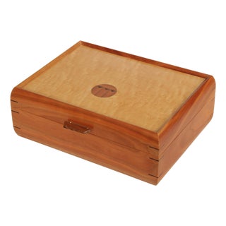 Studio Mixed Wood Desktop Cigar Humidor For Sale
