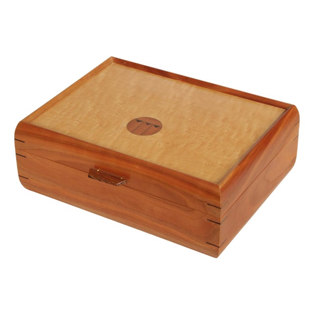 Studio Mixed Wood Desktop Cigar Humidor For Sale