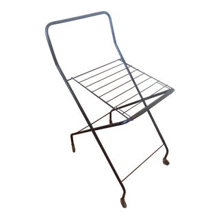 Vintage Metal Rolling Serving Cart For Sale