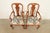 1980s Baker Furniture Queen Anne Carved Walnut Armchairs or Dining Captain Chairs, Pair For Sale - Image 5 of 15