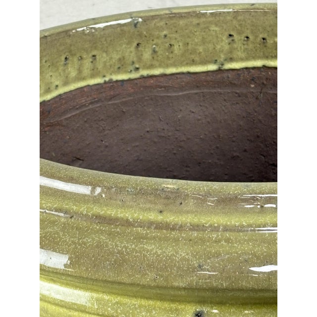 Large French Anduze Garden Urn in Green Glaze For Sale - Image 6 of 10
