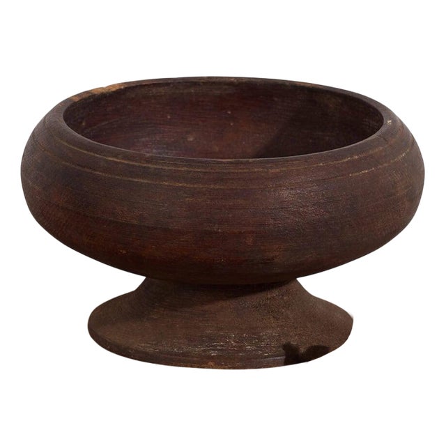 Small Antique Wooden Bowl For Sale