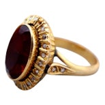 Gold Ring with Oval Shaped Table For Sale