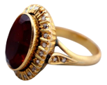 Gold Ring with Oval Shaped Table