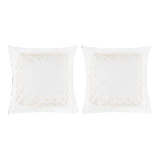 Meadow Euro Sham in Yellow - a Pair For Sale