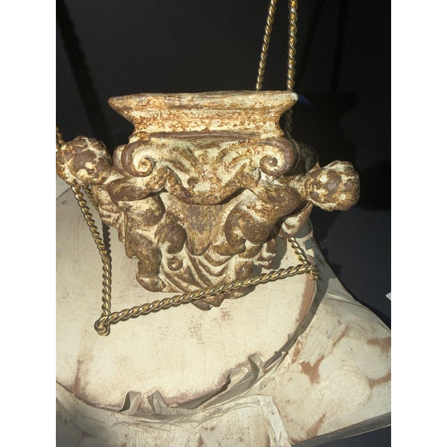 Celestial Meets the Sea Cherub Shelf Sculpture For Sale - Image 4 of 5