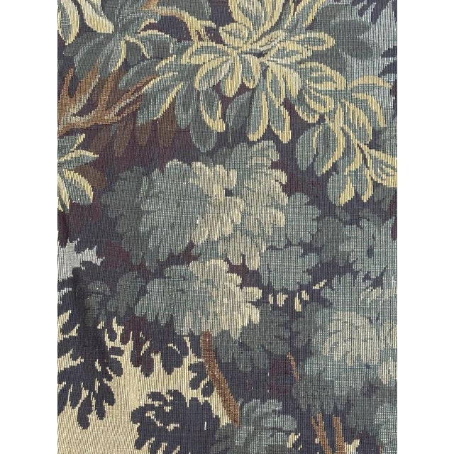 Vintage French Aubusson Style Jacquard Verdure Tapestry, 1970s For Sale - Image 9 of 18