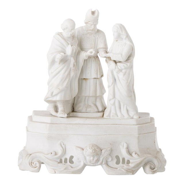 Sculptural Group in Biscuit Porcelain, 19th Century For Sale