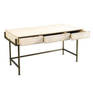 Lillian August Faux Shagreen Desk For Sale