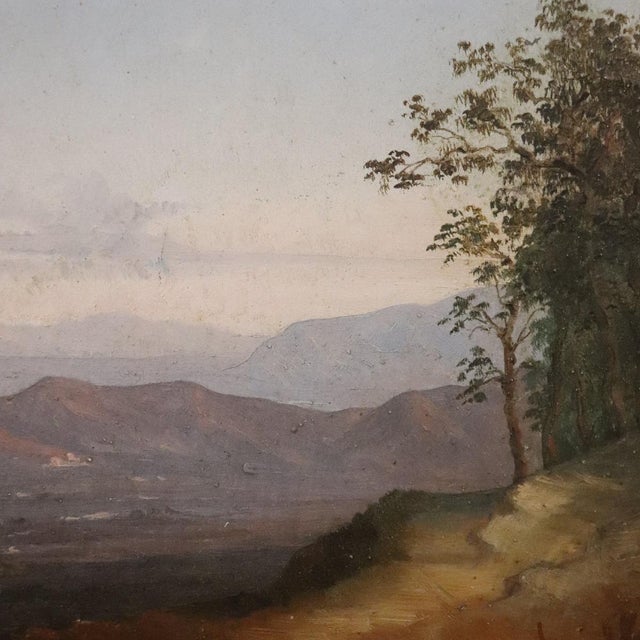 Panoramic View of Naples, Oil Painting on Canvas, 19th Century, Framed For Sale - Image 6 of 12