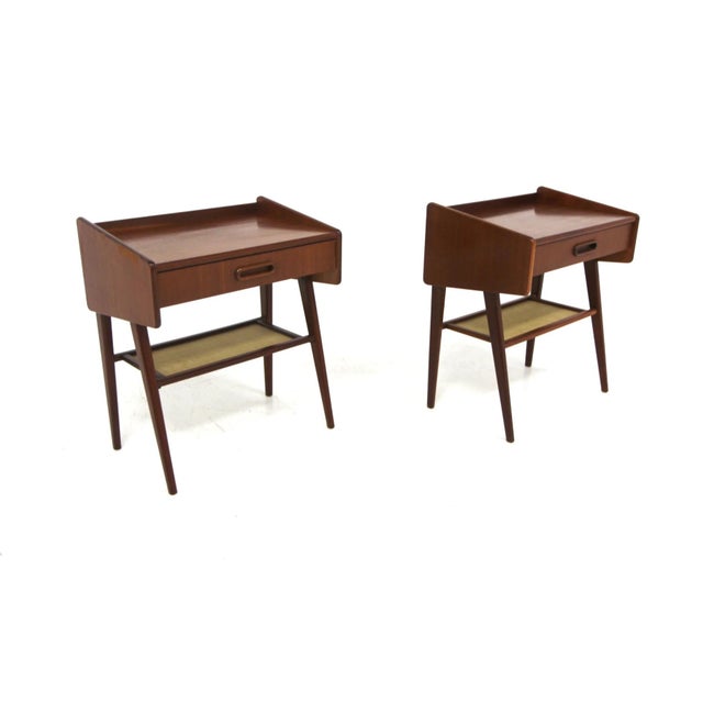 Mid-Century Modern Vintage Swedish Bedside Tables, 1960s, Set of 2 For Sale - Image 3 of 7