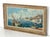 Wood French Framed Oil Painting Featuring a Mediterranean Harbour Scene For Sale - Image 7 of 12