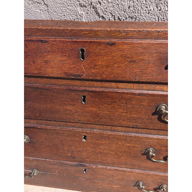 Antique Oak Secretary Chest Front Facade For Sale - Image 10 of 10
