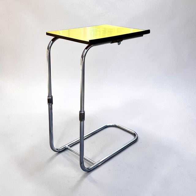 Height-Adjustable Steel Tube Table from Breveté S.G.D.G., France, 1950s s.g.d.g. Ládap Table For Sale - Image 10 of 17