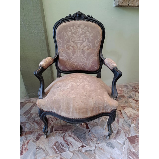 Set of Beech Armchairs For Sale - Image 4 of 9