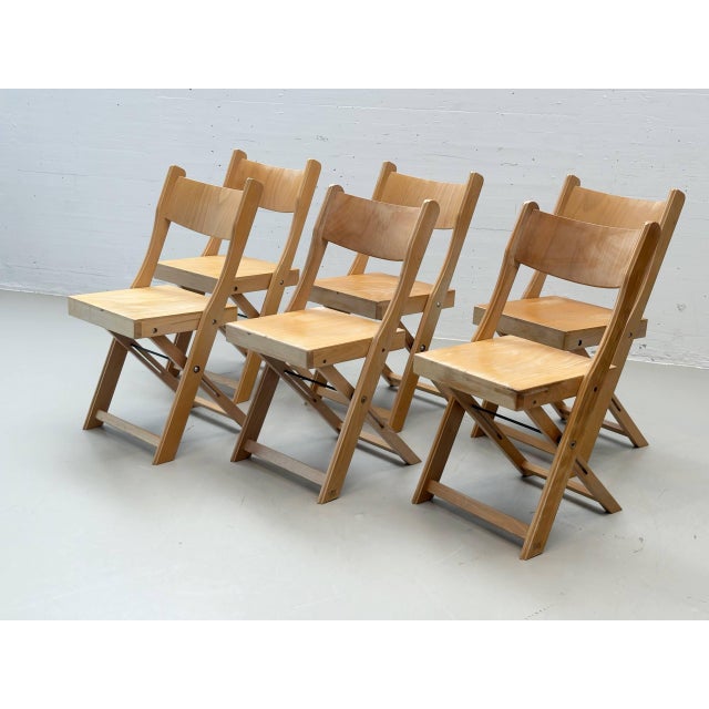 Folding Chairs in Beech Wood, Switzerland, 1990s For Sale - Image 3 of 18