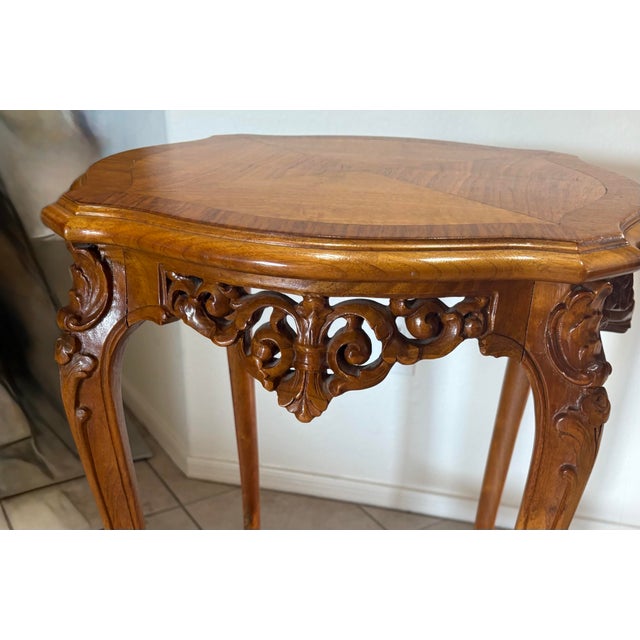Late 19th Century Late 19th Century Louie XV -Style Pair of Pedestal Tables For Sale - Image 5 of 12