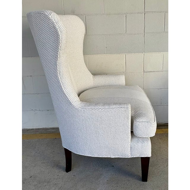 Modern Modern White Surfside Wingback Chair For Sale - Image 3 of 7