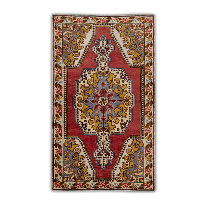 Textile Vintage Turkish Rug 4'8" x 8' For Sale - Image 7 of 7