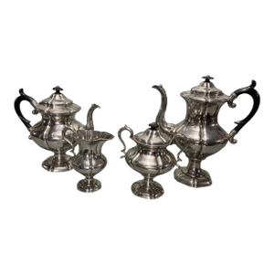 Antique Victorian Reed & Barton 4 Piece Silverplate Tea Set