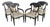 Set 4 Regency Style Ebonized and Gilt Fantastic Armchairs For Sale