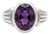 Amethyst Unisex Signet Ring, Chunky Gemstone Ring Us 7 For Sale