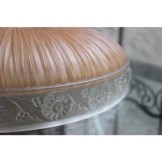 Canopy Mount Light Fixture Vintage Blush Pink For Sale In Los Angeles - Image 6 of 15