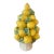Mid-20th Century Vintage Italian Majolica Ceramic Lemon Topiary Centerpiece For Sale