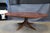 Wood Vintage Hekman Georgian Style Crotch Mahogany Oval Coffee Cocktail Table 52" For Sale - Image 7 of 11