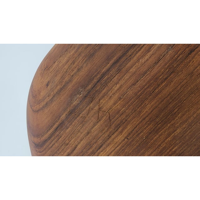 Brown Vintage Teak Milan Style Carved Bowl For Sale - Image 8 of 9