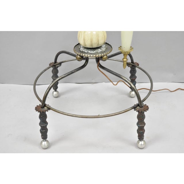Vintage Retro Steampunk Adjustable Cantilever Pulley Victorian Floor Lamp For Sale - Image 13 of 18