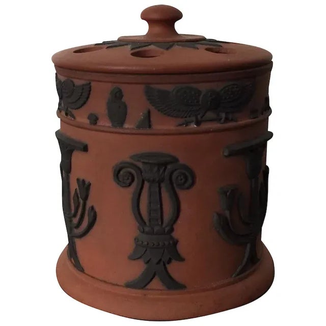 1810 English Regency Wedgwood Egyptian Revival Rosso Antico Quill Pen Holder for Inkwell For Sale - Image 11 of 11