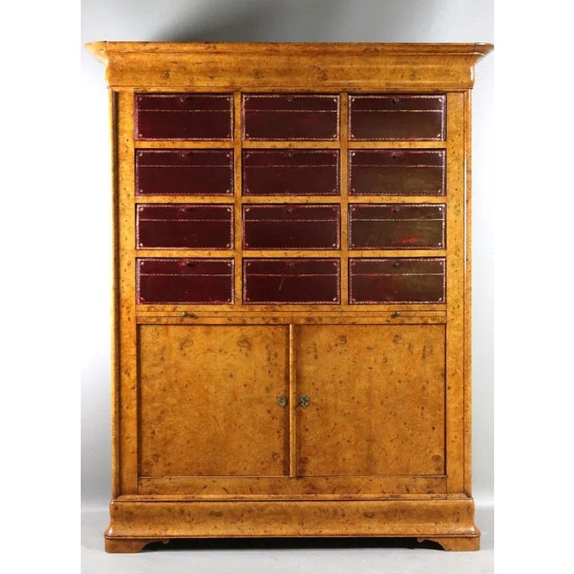 Wood Vintage Elm Veneer Cupboard For Sale - Image 7 of 11