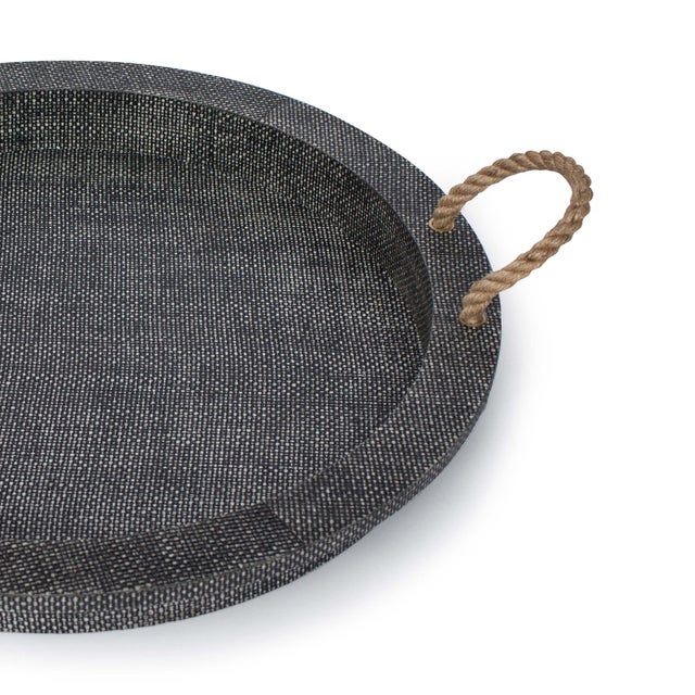 Regina Andrew Aegean Serving Tray in Grey For Sale - Image 4 of 5