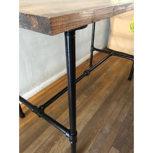 Industrial Black Pipe & Solid Wood Computer Desk Chairish